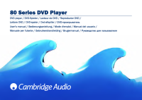 Cambridge Audio 80-Series-DVD-Player - Catalog 